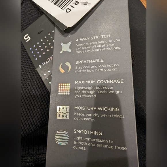 Torrid Performance Core 9 Inch Active Bike Short With Rib Trim, Black 5x - Picture 6 of 7